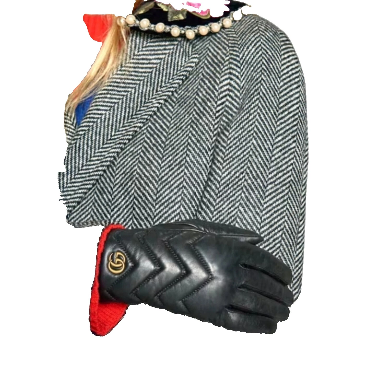 Gucci Cuero Guantes y mitones para Mujer Talla 7.5