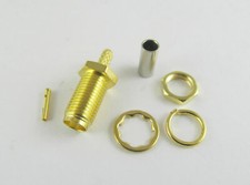 50x SMA Female Jack Nut Bulkhead Crimp for RG174 RG316 RG179 RG188 RF Connector