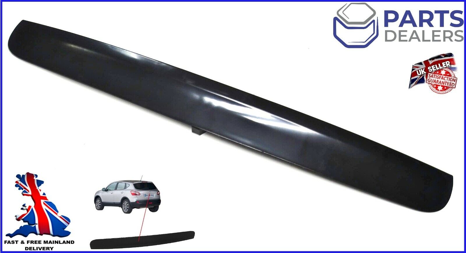 FOR NISSAN QASHQAI REAR TAILGATE BOOT LID HANDLE COVER TRIM 2007