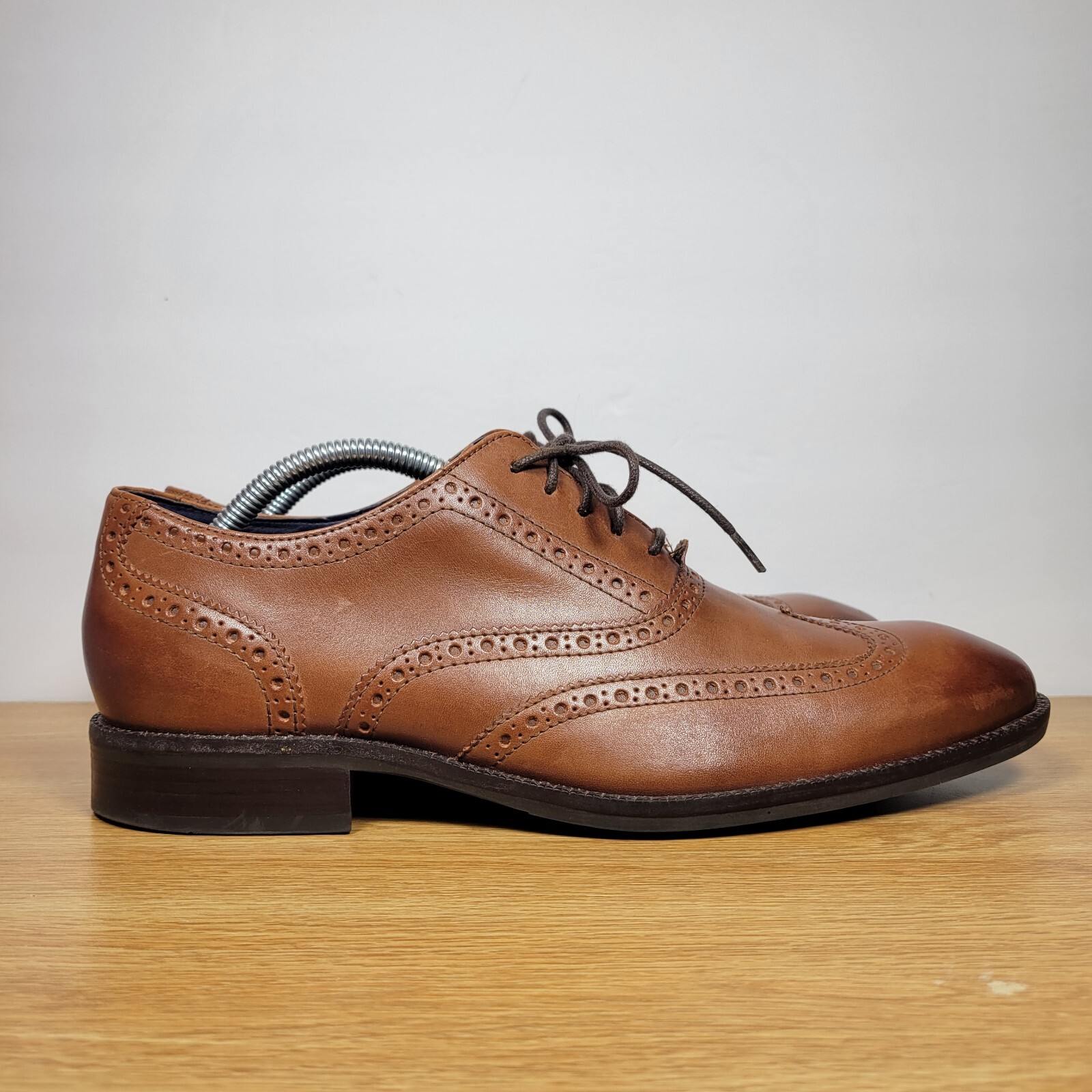 SAOLA Scarpe eleganti Cole Haan Wayne Oxford British Tan punta alare C30687 da uomo taglia 10