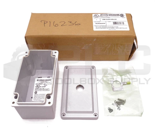 NEW HUBBELL HW-N4X1PB-22 IN-LINE SERIES PUSHBUTTON ENCLOSURE STD 22MM