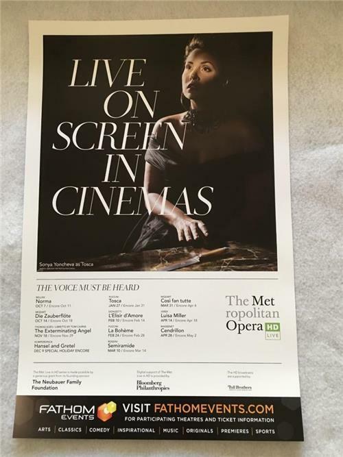 THE METROPOLITAN OPERA 11x17 Original Promo Movie Poster MINT Fathom 2017  Season