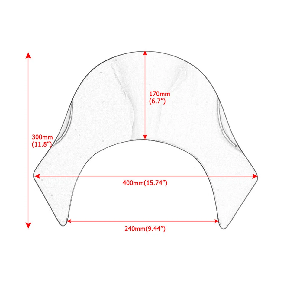 For Harley Dyna Sportster Softail Laminar Lip Windshield Windscreen Shield Black - Image 2 of 4