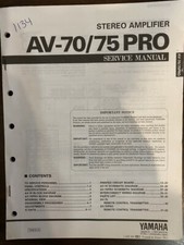 YAMAHA AV-70 AV-75 PRO AV70PRO AV75PRO Service Manual  ORIGINAL 