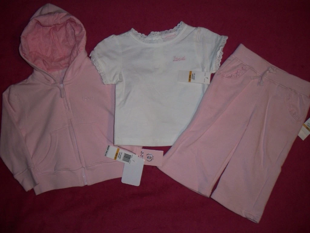 Haut à Manches Longues Pour Fille IZOD - Taille 3T, 100% Coton Bleu Clair - Neuf Avec étiquette