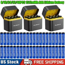 8/16/24/32/40 PCS 1.5V 1512mWh AAA Rechargeable Lithium Battery with Charger Box