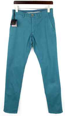 MASSIMO DUTTI Slim Fit Hose Herren EU 38 Chino Stretch Zip Fly Taschen