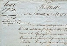 Important Folder On Supply Army of Italy