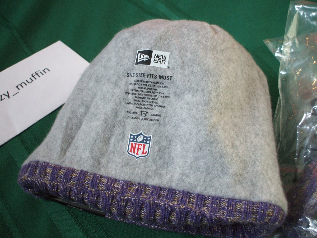 Minnesota Vikings New Era knit POM hat beanie NEW Tags On  display picture 2