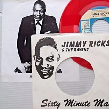 JIMMY RICKS + RAVENS red wax repro Doo Wop 45 60 MINUTE MAN mint- unreleased FME
