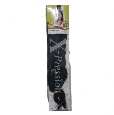 Xpression Lagos Braid Pre Stretched Flecht Haarverlängerung 42 46'' - 3er Pack