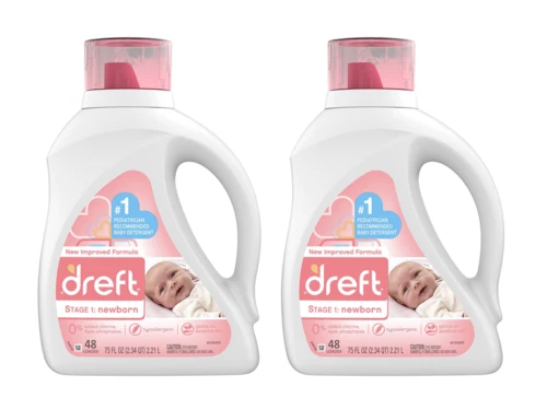 Dreft Newborn Baby Laundry Detergent 75 oz (2-Pack)
Opens in a new window or tab