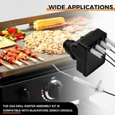 Grill Igniter Assembly Kit BBQ Igniter Spark Electrode Cable 28 Inch Griddle