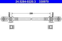 ATE 24.5284-0220.3 Bremsschlauch FüR Chevrolet Daewoo