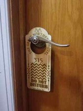 The Great Northern Hotel Do Not Disturb Engraved Door Hanger Sign Twin Peaks WA