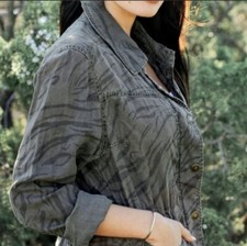 Nwt Women’s Anthropologie Marrakech Sierra Linen Utility Jacket- Size Xs