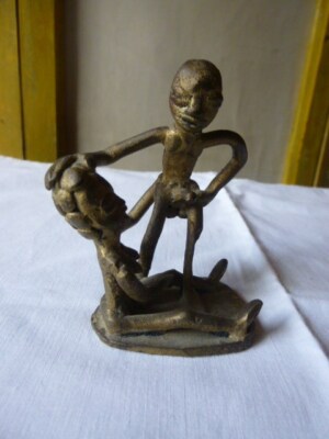 ART AFRICAIN - Lot de Poids et Outils à Peser la poudre d'Or Akan - Goldweight EUR 198,00 - FR