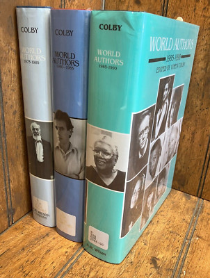 3 Volume Hardback Book Set - World Authors 1975 - 1990 - Colby - H.W. Wilson
