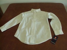 Chaps Boys White Dress Shirt Size 4 New With Tags Long Sleeve