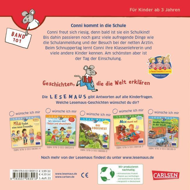 Thumbnail - Lesemaus 101: Conni Kommt In Die Schule Liane Schneider
