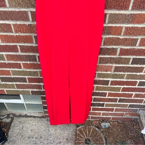 Bebe Red Sweetheart Cut Spaghetti Strap Wide Leg Sleeveless Jumpsuit - 第 3/5 張圖片
