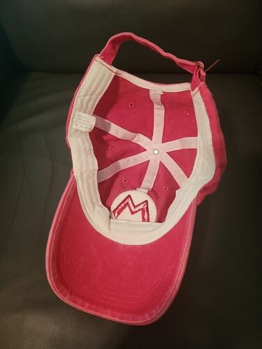 ADULT ADJUSTABLE RED MARIO BASEBALL HAT GREAT COLOR STRAPBACK COTTON BROKEN IN - Picture 3 of 6