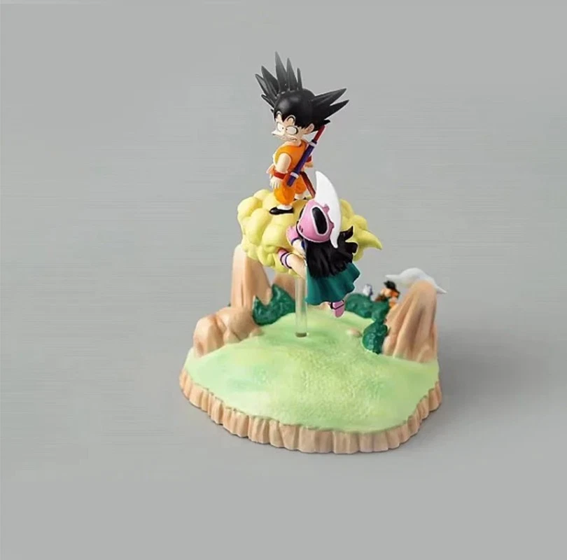 Mini figura de acción de anime de PVC hecha a mano Goku Chichi Dragon Ball coleccionable Foto 4 de 4