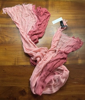 White House Black Market Pink Ombre Oblong Scarf (30  x 73 ) - NEW 