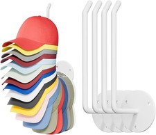 4 Pcs Hat Organizer for Baseball Caps, Hat Rack, Hat Hooks for Wall, Paper Towel