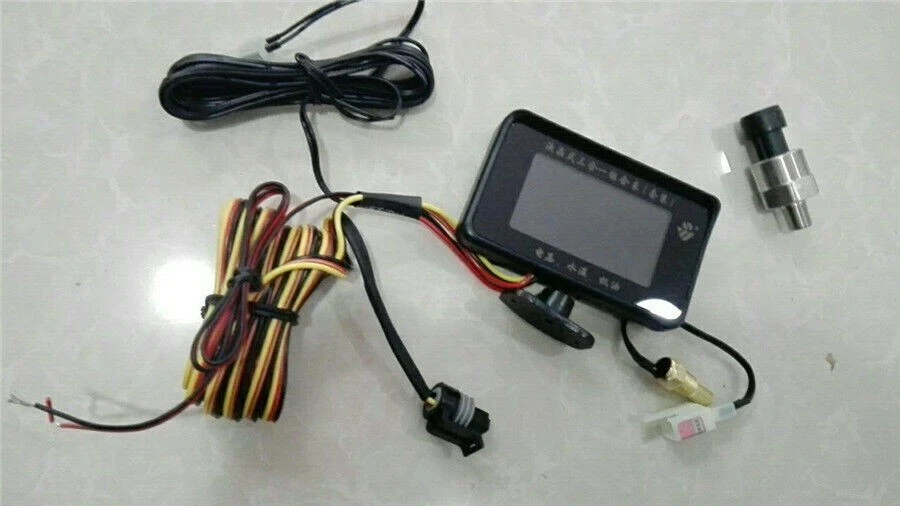 Universal 3IN1 Car LCD Water Temperature/Oil Pressure/Voltage Gauges w/ Sensors Foto 3 de 4