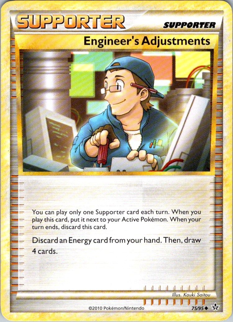 Engineer's Adjustments 75/95 Uncommon HGSS Unleashed Pokemon Lightly Played