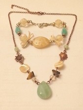 Ribbon & Asher Rose Gold Tone Multi Gemstone Necklace & Bracelet Set