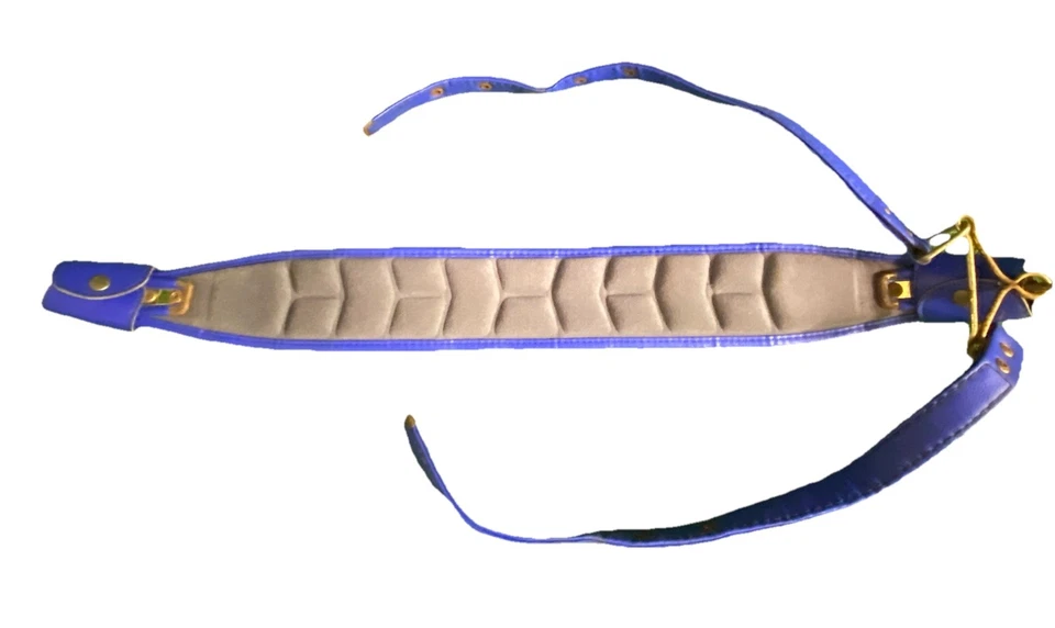 Correa de repuesto Mizuno azul y blanco para bolsa de golf Staff dos caribiners 35 pulgadas Foto 2 de 4