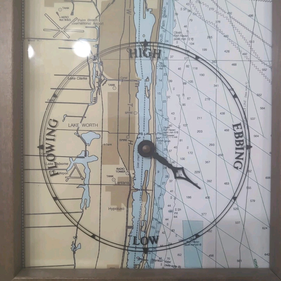 Reloj de pared West Palm Beach FL Time and Tide Pod of Edgecomb Boothbay Maine como nuevo Foto 2 de 4