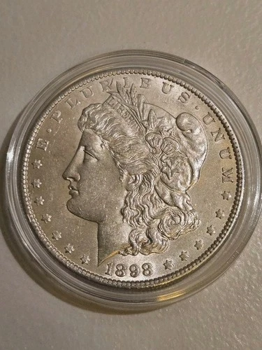 1898 United States $1 Morgan Silver Dollar Uncirculated Brilliant Luster