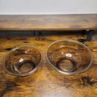 Vintage PYREX Corning 322 323 Amber Brown Glass Mixing Nesting Bowls 1-1.5 Liter