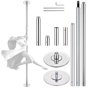 11 FT Spinning Static Dancing Pole Kit with Extensions Fitness Dance Exercise