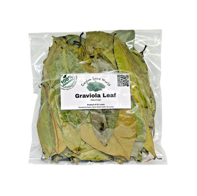Ceylon Bio Dehydrierter Soursop Guanabana Graviola Guyabano Blätter 50g