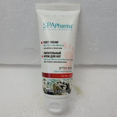 Spa Pharma Dead Sea Minerals Foot Cream 100ml 3.4 Fl Oz  For Severe Rough Skin