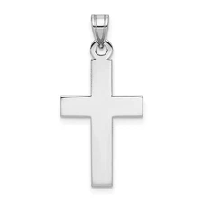 14k White Gold Cross Pendant 29 X 15MM 1.11gm