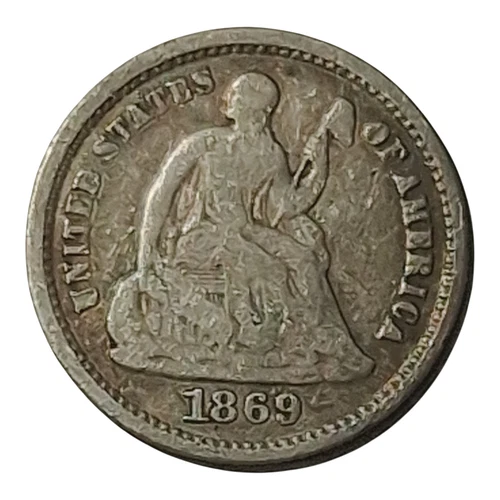 1869-S Seated Liberty Half Dime – VG Detail – Better Date