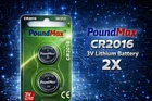 2 X PoundMax 2016 CR2016 R2016 DL2016 2016 3LITHIUM COIN CELL BATTERIES