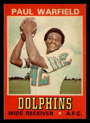 1974 Town Talk Bread Paul Warfield #26 EX Miami Dolphins