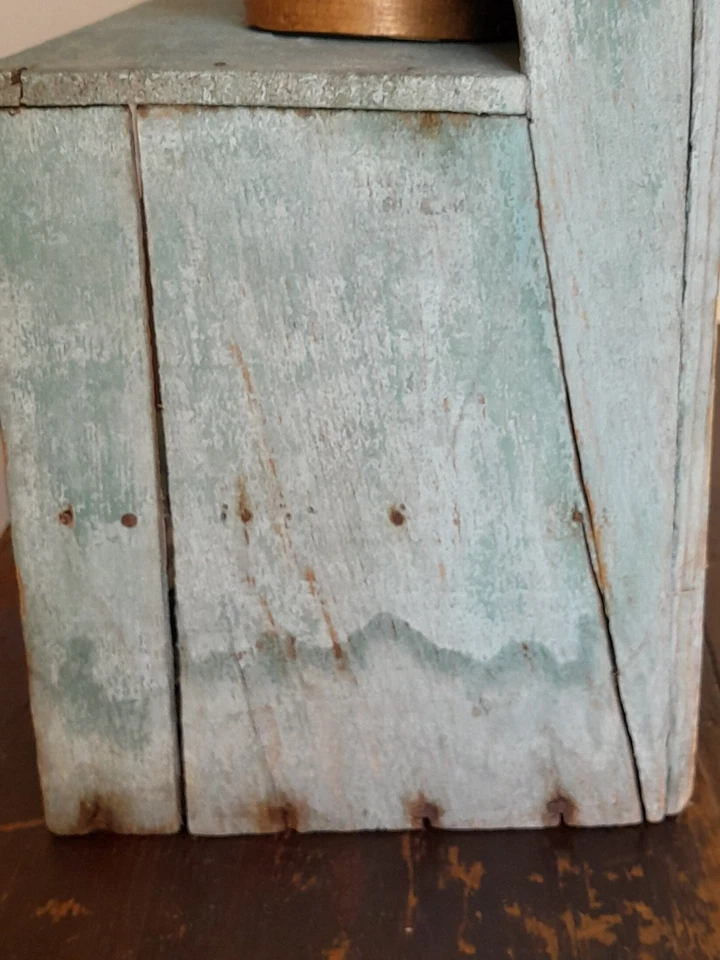 ARMARIO RETROCESO ANTIGUO HECHO A MANO PARA NIÑOS DEL SIGLO 19~HALLAZGO DE GRANJA~AAFA~PINTURA ANTIGUA Foto 3 de 4