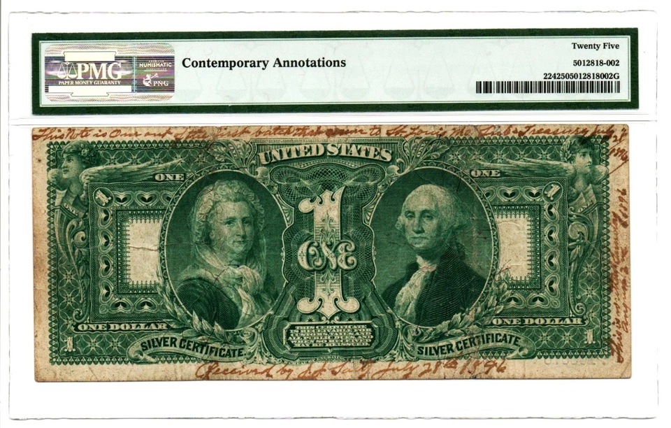 Fr. 224 1896 Silver Certificate Note Tillman / Morgan PMG Very Fine 25 - Image 2 of 2