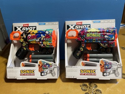 2 ZURU X-Shot Skins Sonic The Hedgehog Team Blasters ROBOTNIK & HYPER SPIKE NEW