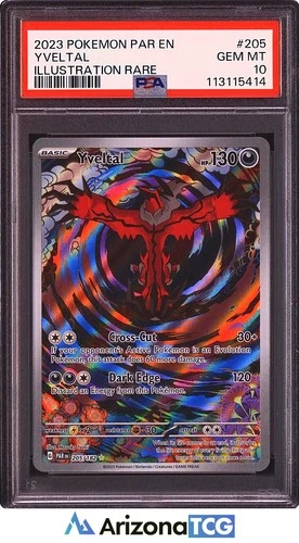 Pokemon 2023 Yveltal 205/182 Illustration Rare Paradox Rift GEM MINT PSA 10