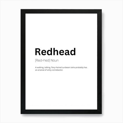 Rothaarige Definition Bedeutung Kunstdruck gerahmtes Wandbild Poster Leinwanddruck Bild