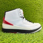 Nike Air Jordan 2 Retro Chicago Mens Size 10 White Red Basketball Shoes Sneakers
