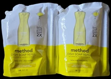 LOT OF 2 - Method Dish Soap Refill Lemon Mint - 36 Oz Each